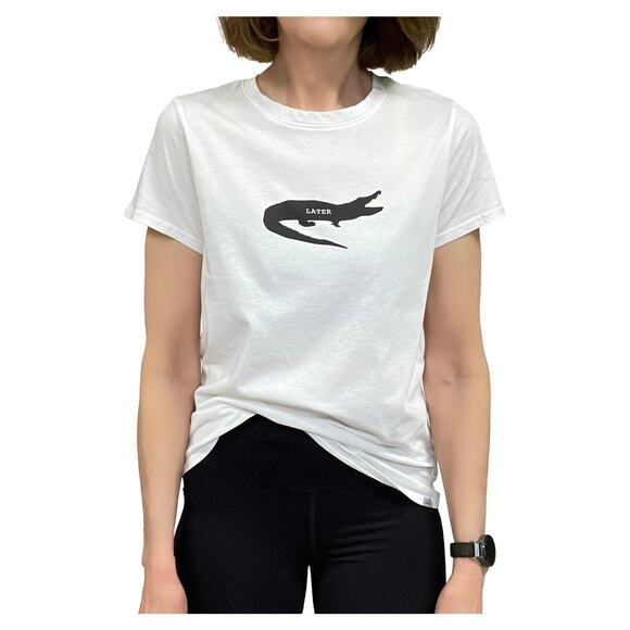 prAna Journeyman Tee Sz S New $39 White Later Alligator T-Shirt Lightweight Top - Picture 2 of 10